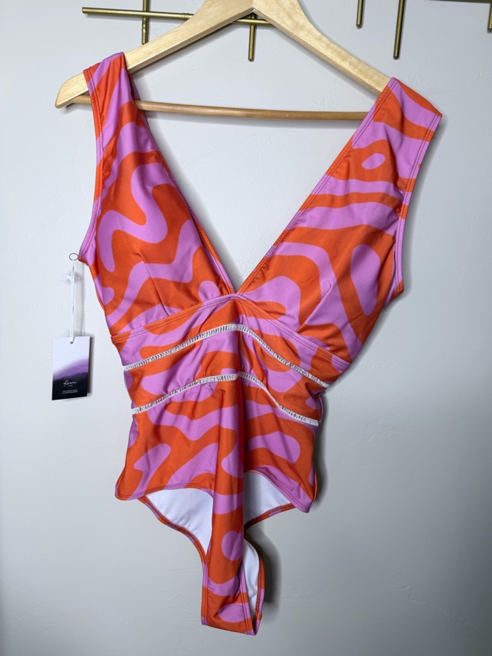 AVERIE Ruby Deep Plunge Swimsuit - Picture 6 of 9